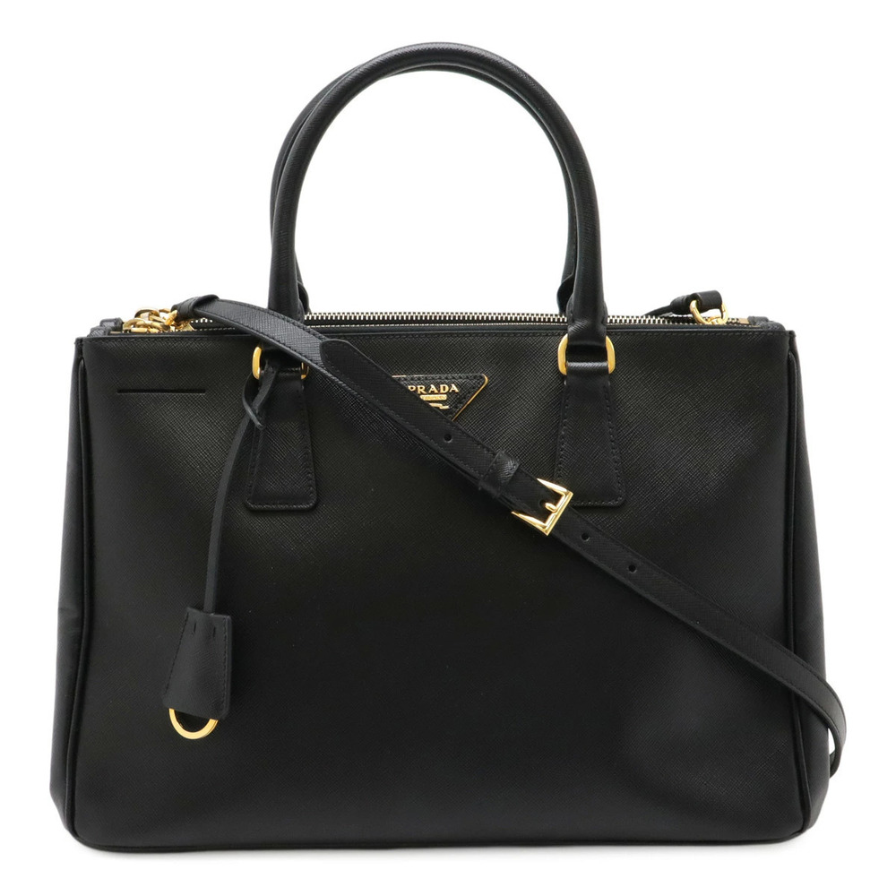 Prada SAFFIANO LUX Leather 2way Shoulder Bag Black Nero Black